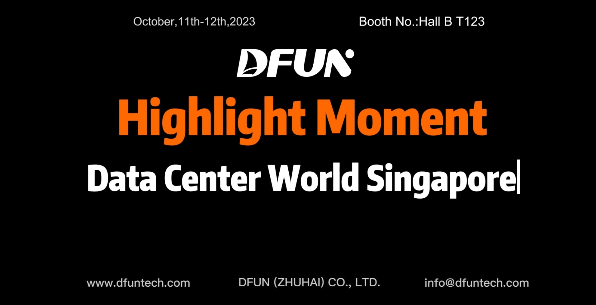 DFUN has attended Data Center World Singapore 2023