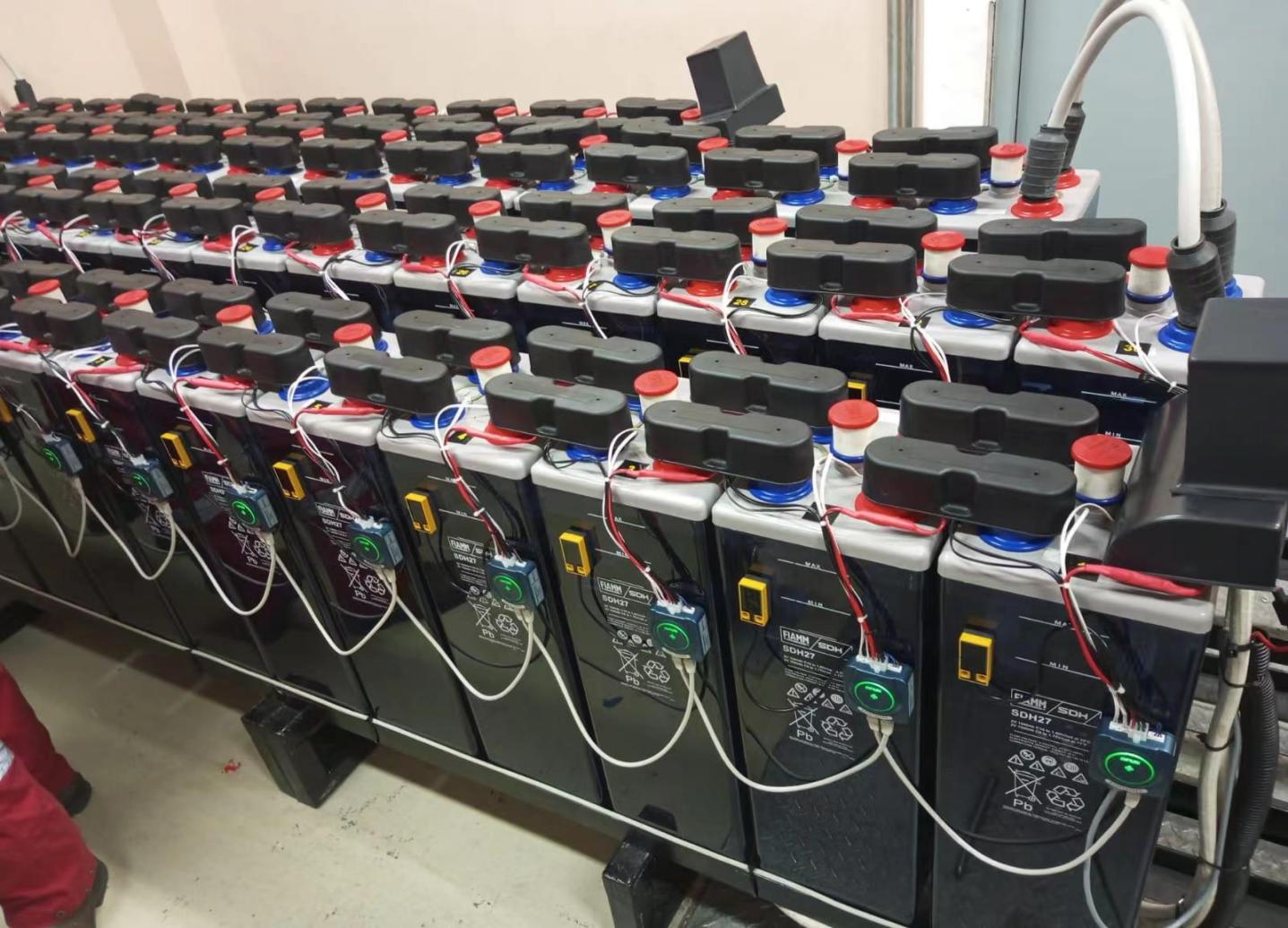 DFUN flooded lead-acid battery monitoring system in an Indonesia oil and gas project