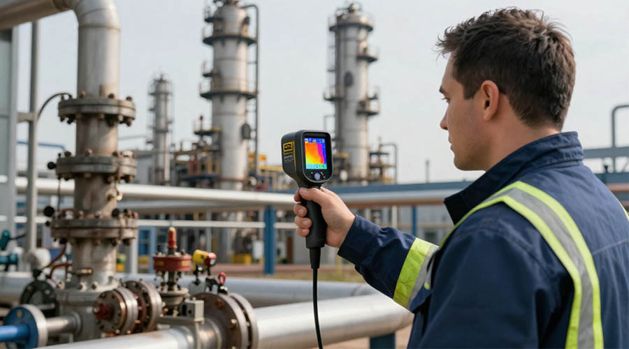 Thermal imaging inspection of UPS battery